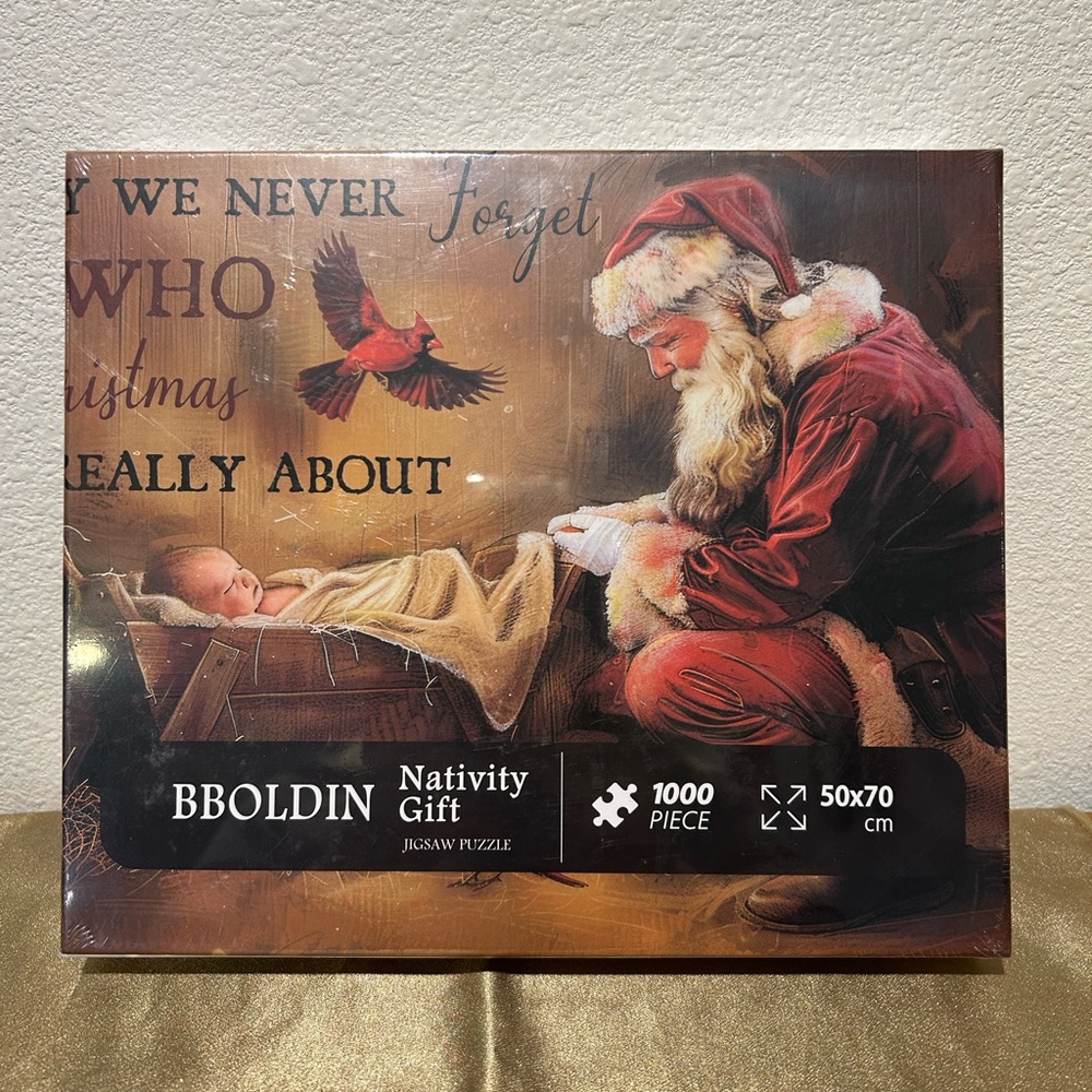 Nativity Gift Jigsaw Puzzle - Red and Brown New